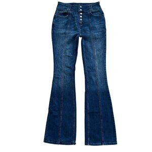 Idyllwind Jeans Womens 2W x 34L Blue Flare Button Fly Cowgirl Miranda Lambert